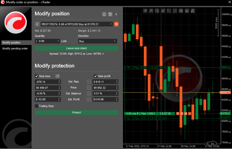 Position Management Window