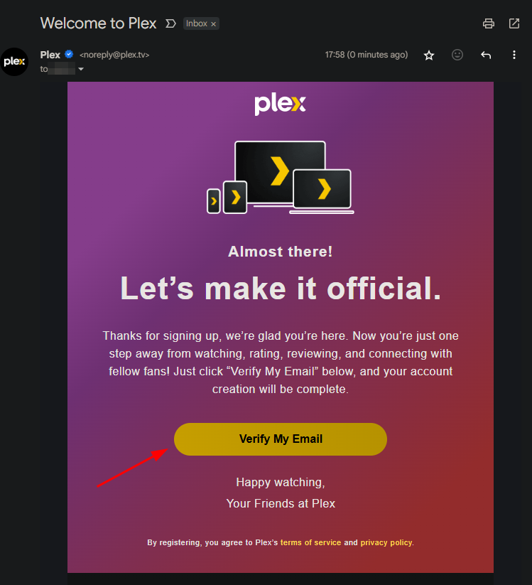 Plex Sign Up